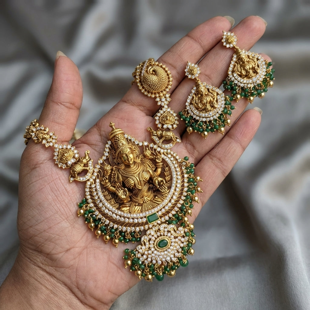 Mahalakshmi Royal Temple Haar Set – Premium Bridal Collection