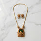 Shree Lakshmi Antique Beaded Pendant Set – Premium Collection